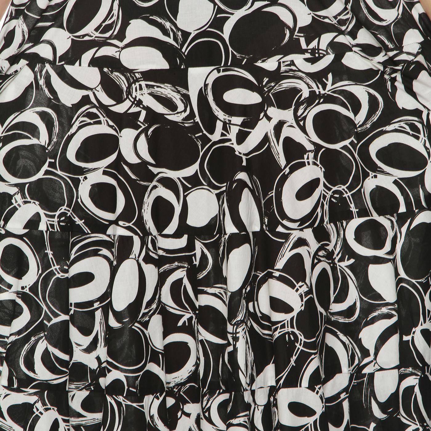 Vestido Sin Manga Estampado  Escote Redondo Con Bolsllo-6