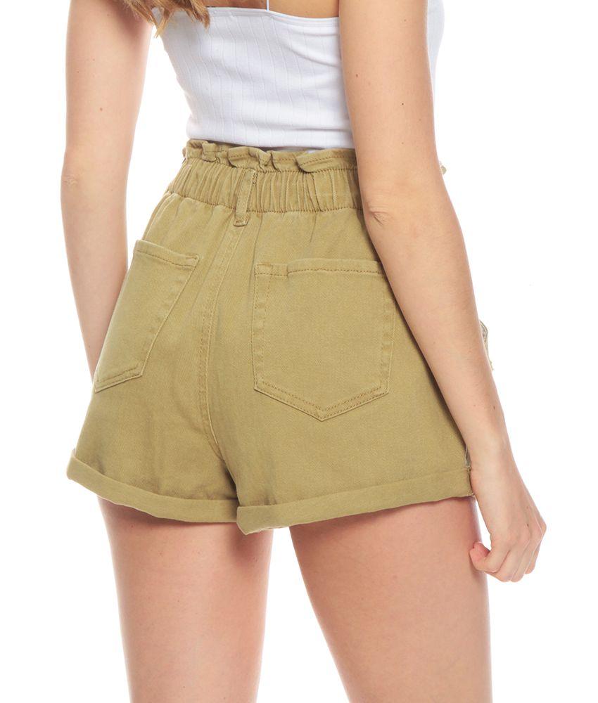 Short Color Pretina Interna Elasticada Dos Botones Roturas-9