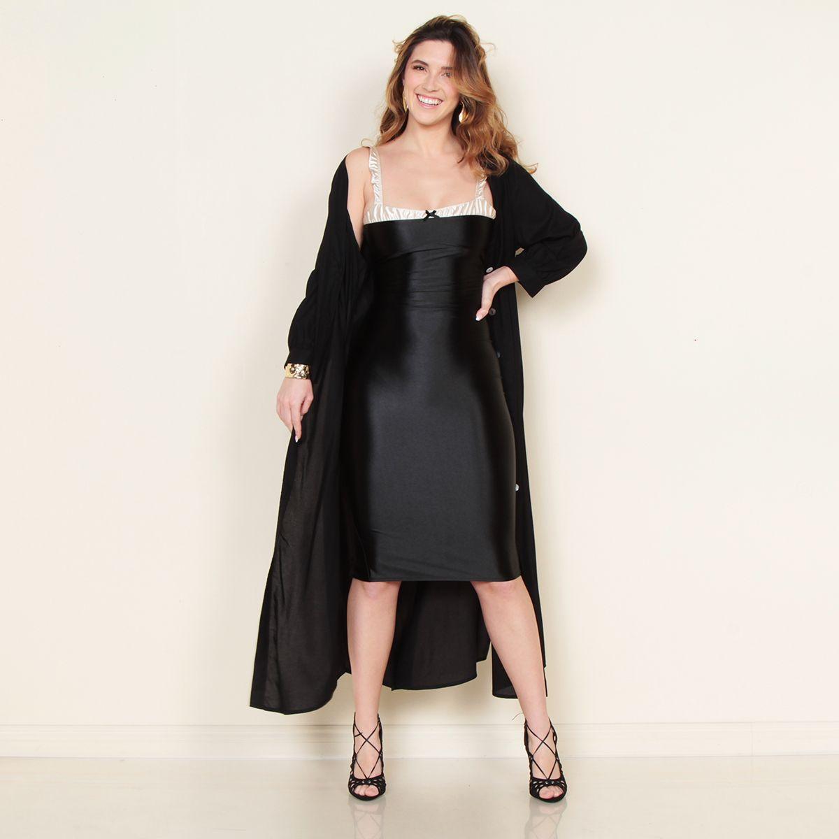 Vestido Ajustado Sin Manga Solido-6