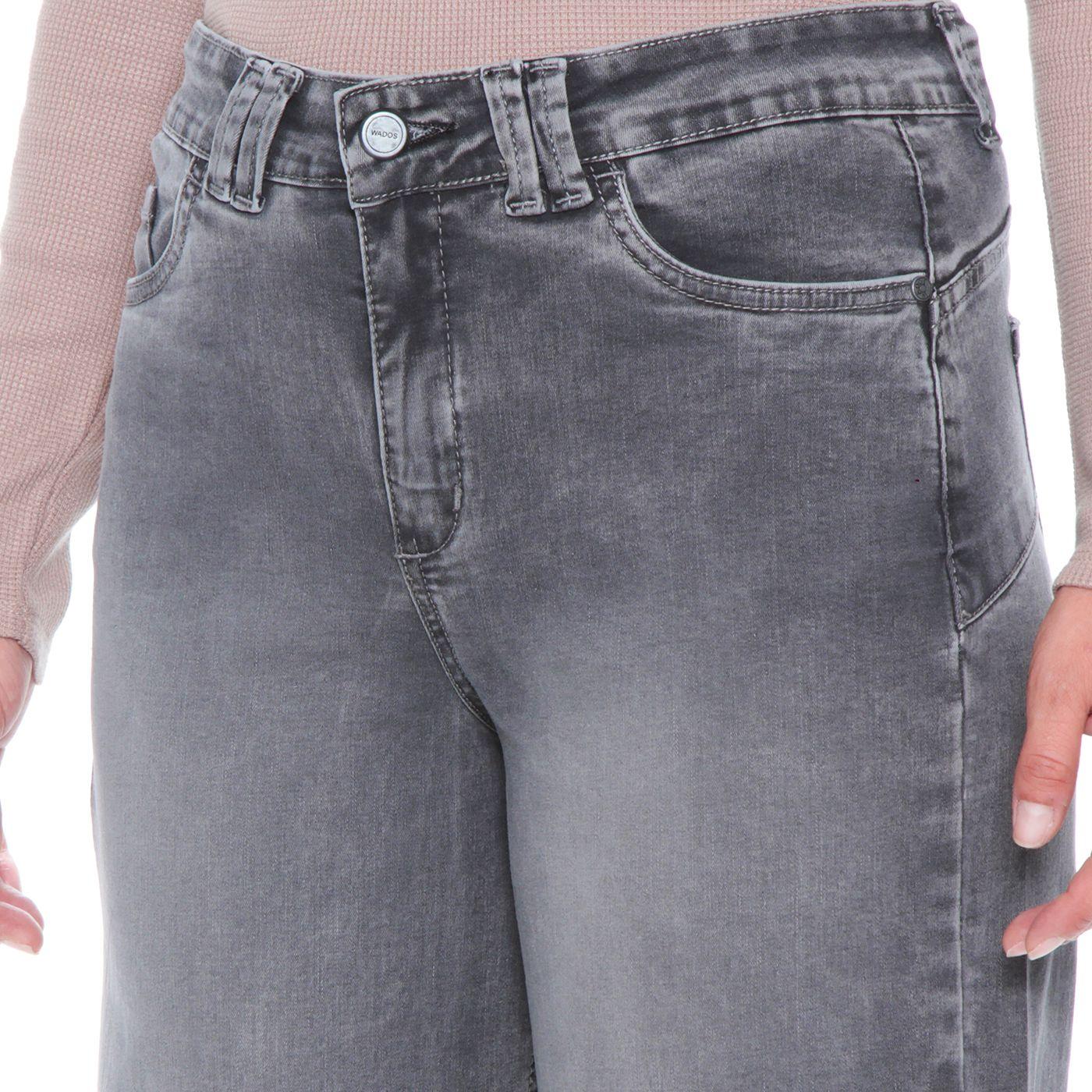 Jeans Tiro Alto Recto Push Up Pretina Basica Un Boton-3