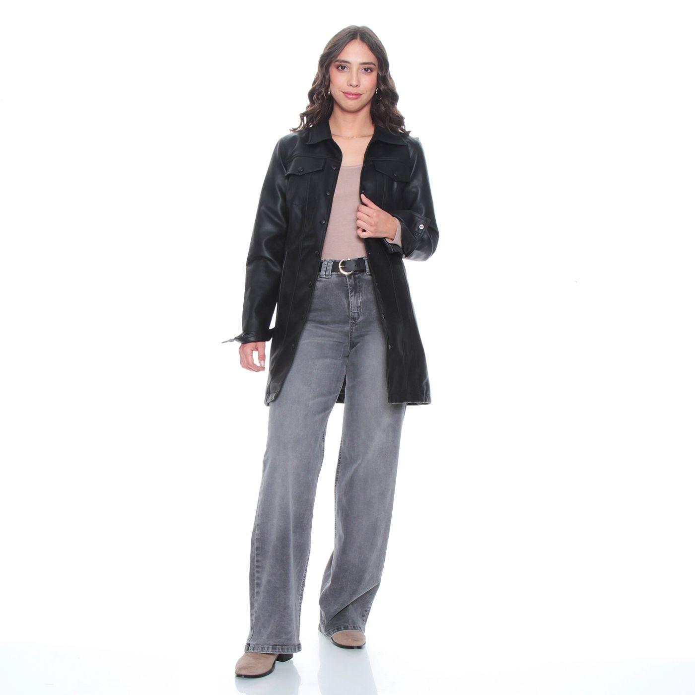 Jeans Tiro Alto Recto Push Up Pretina Basica Un Boton-4