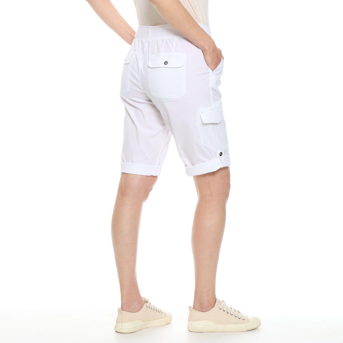 Bermuda Solido Basta Ajustable Pretina Con Elastico Y Pabilo-4