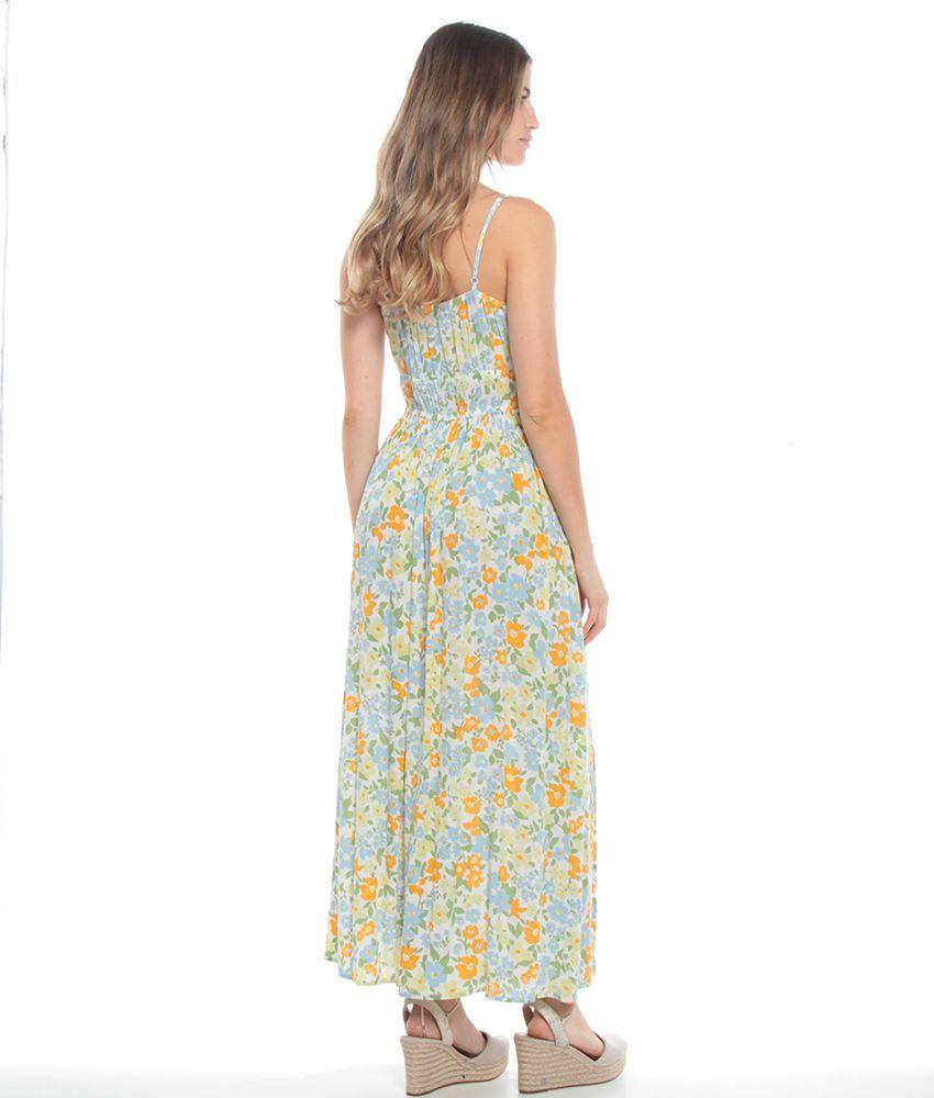 Vestido Estampado Floral Con Abertura En Delantero-2