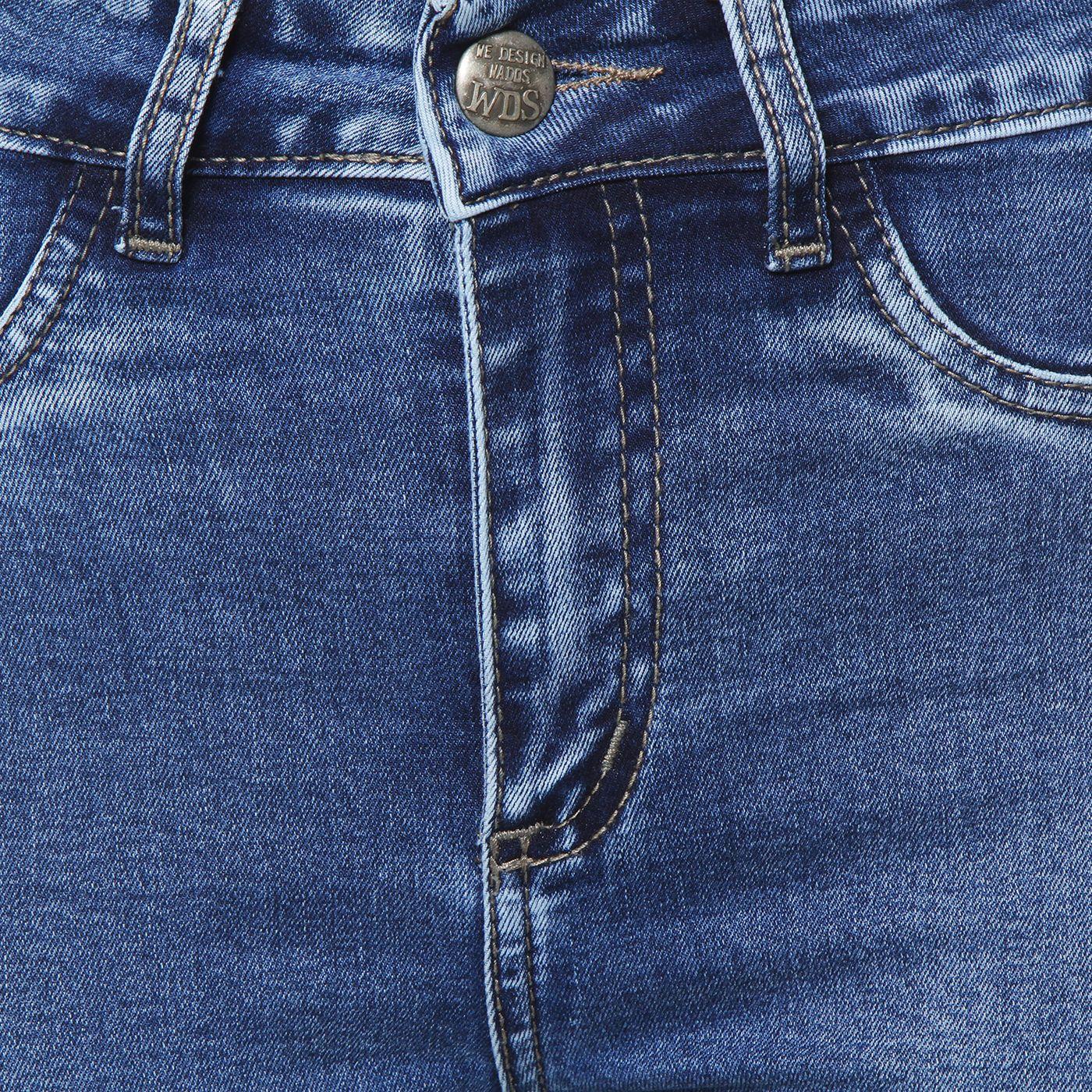 Jeans  Flare Tiro Medio  Pretina Basica 1 Boton-5