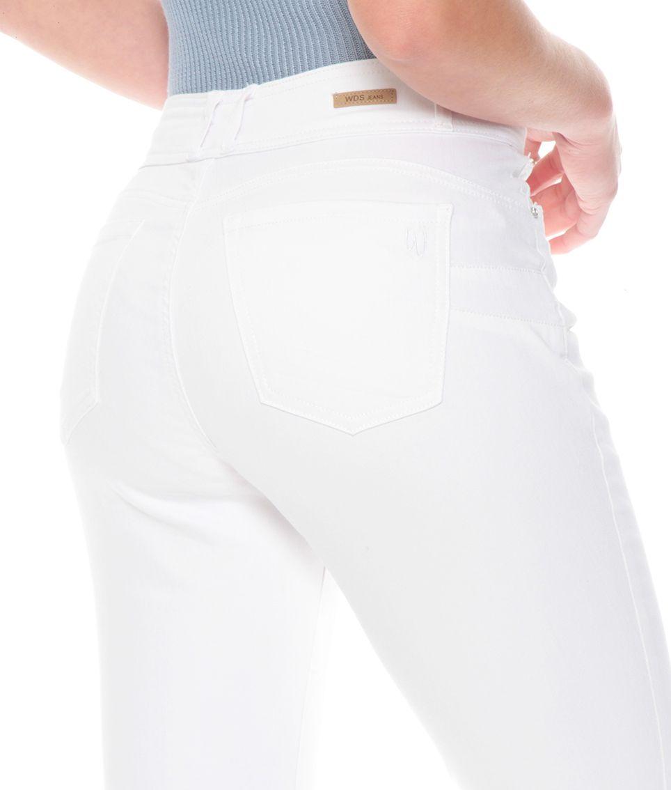 Jeans Recto Push Up Tiro Alto Pretina Media Dos Botones-5