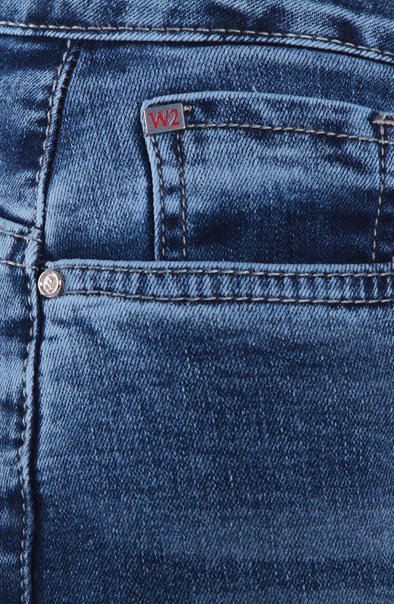 Jeans Tiro Alto Push In Push Up Pretina Basica Un Boton Pierna Recta-2