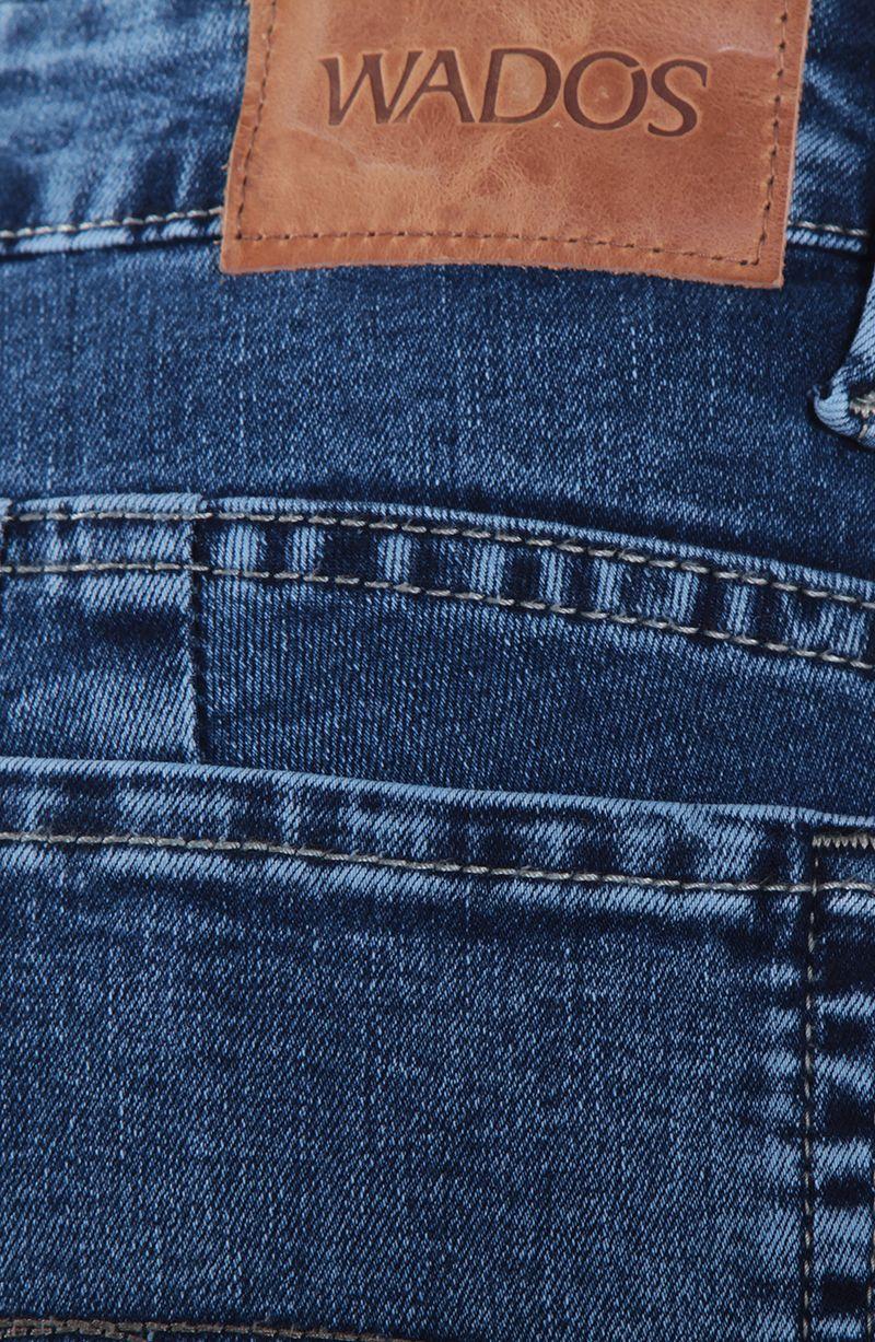 Jeans Tiro Alto Push In Push Up Pretina Basica Un Boton Pierna Recta-3