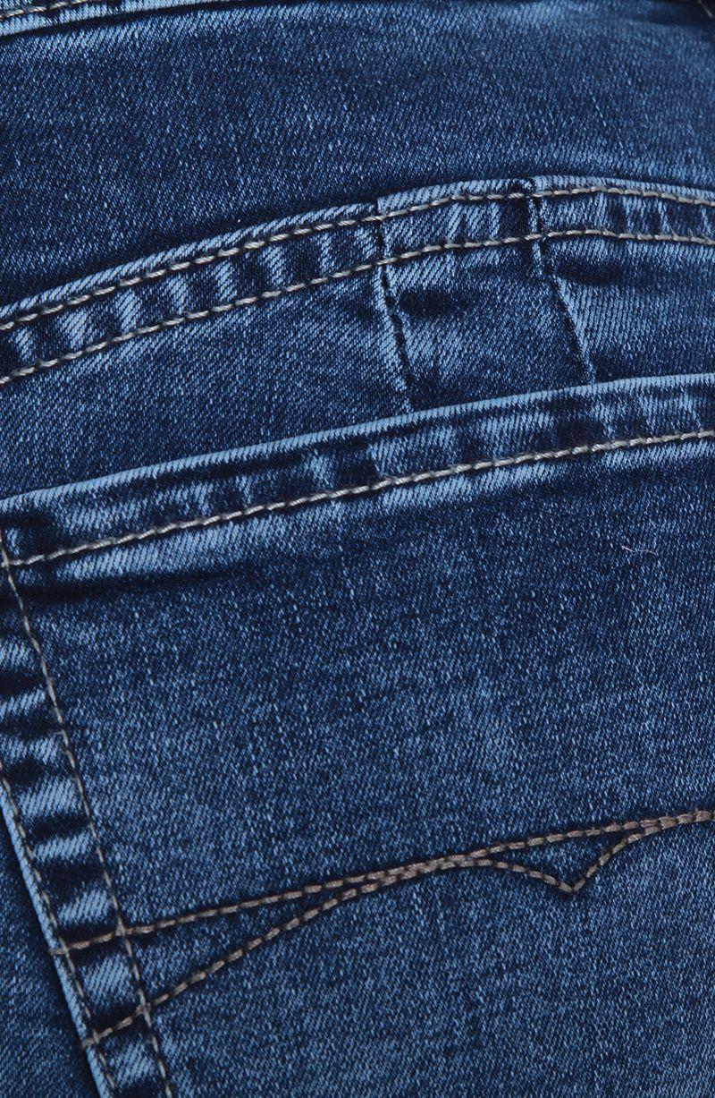 Jeans Tiro Alto Push In Push Up Pretina Basica Un Boton Pierna Recta-4