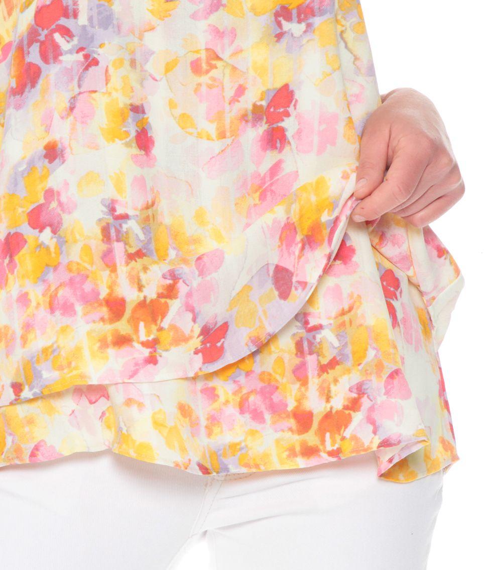 Blusa Sin Manga Pabilo Ajustable Estampado Escote Redondo-4