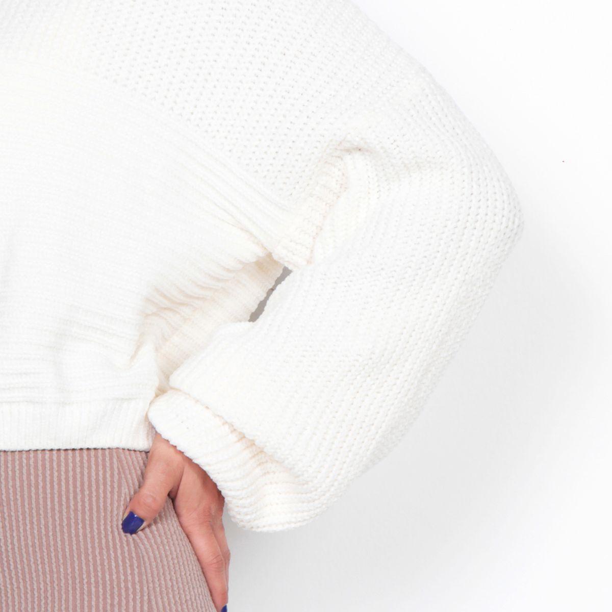 Sweater Manga Larga Escote Redondo Con Puno-2