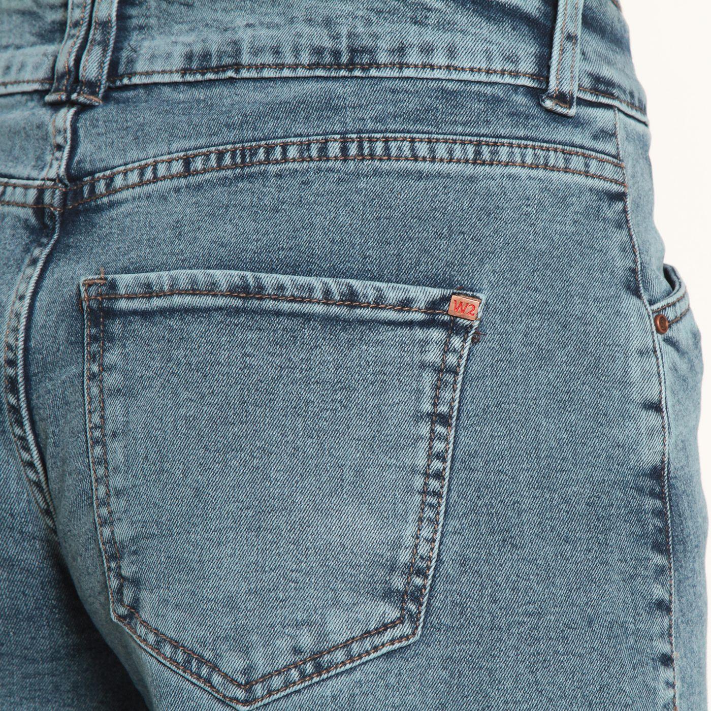 Bermuda Jort Denim Tiro Alto Pretina Interna 2 Botones-9