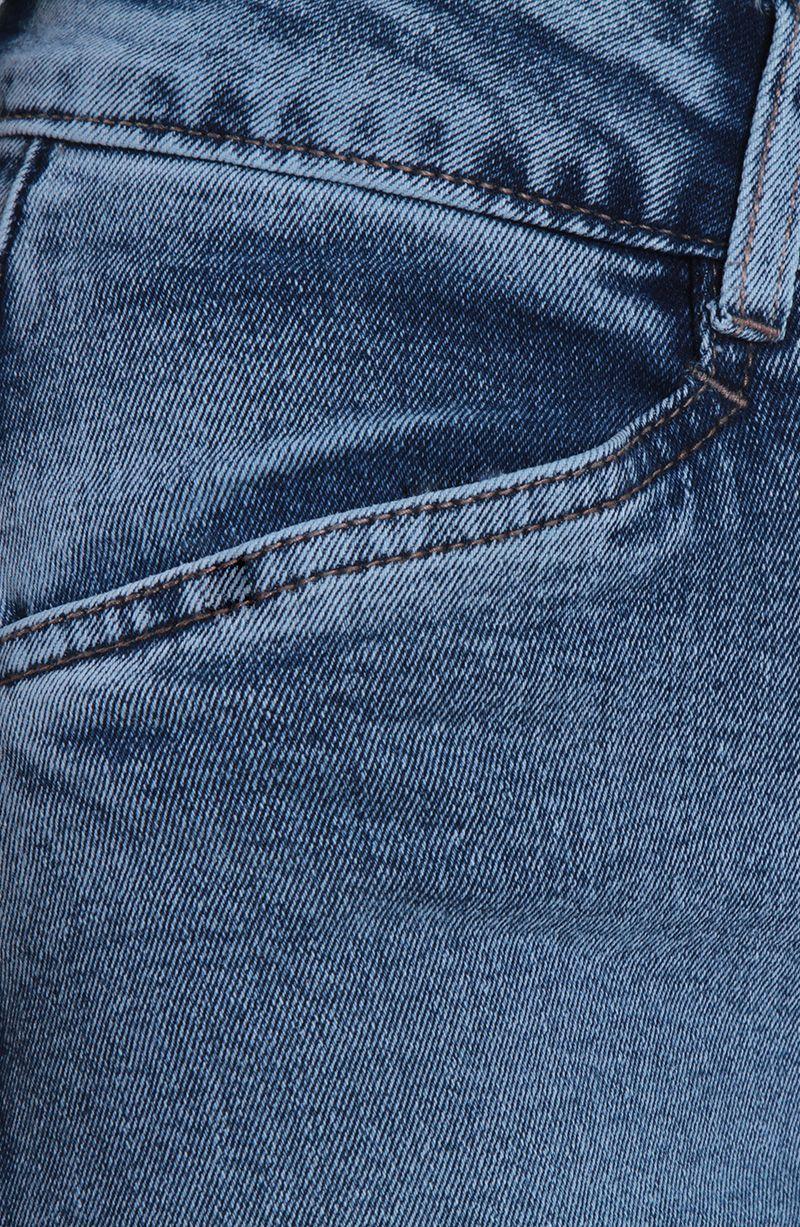 Bermuda Jort Denim Tiro Alto Pretina Interna 2 Botones-2