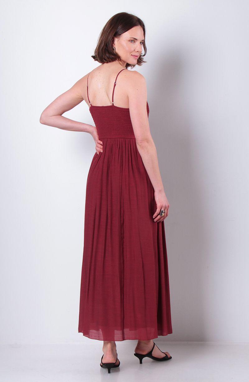 Vestido Sin Manga Escote Redondo Con Aplicacion En Busto-5