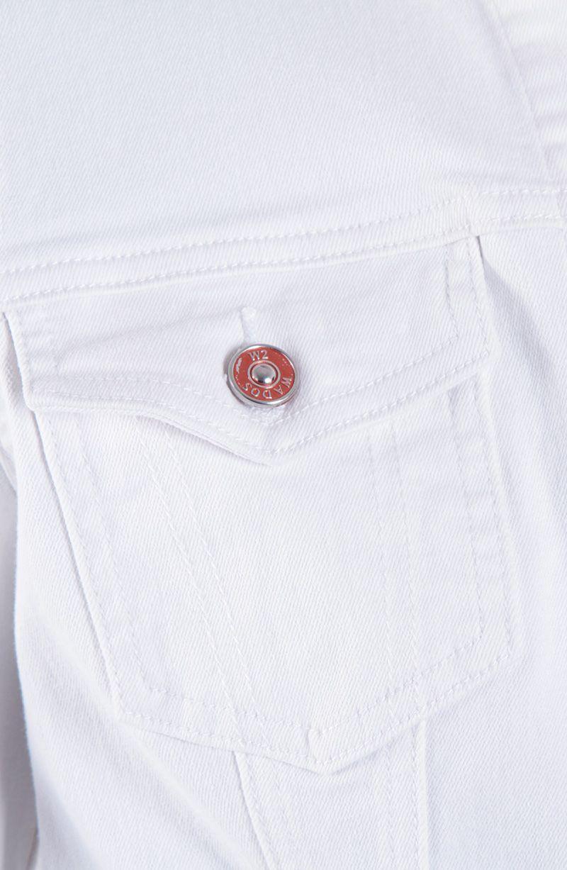 Chaqueta Denim  Basica Manga Larga Abotonada En Delantero Con Bolsillo-6