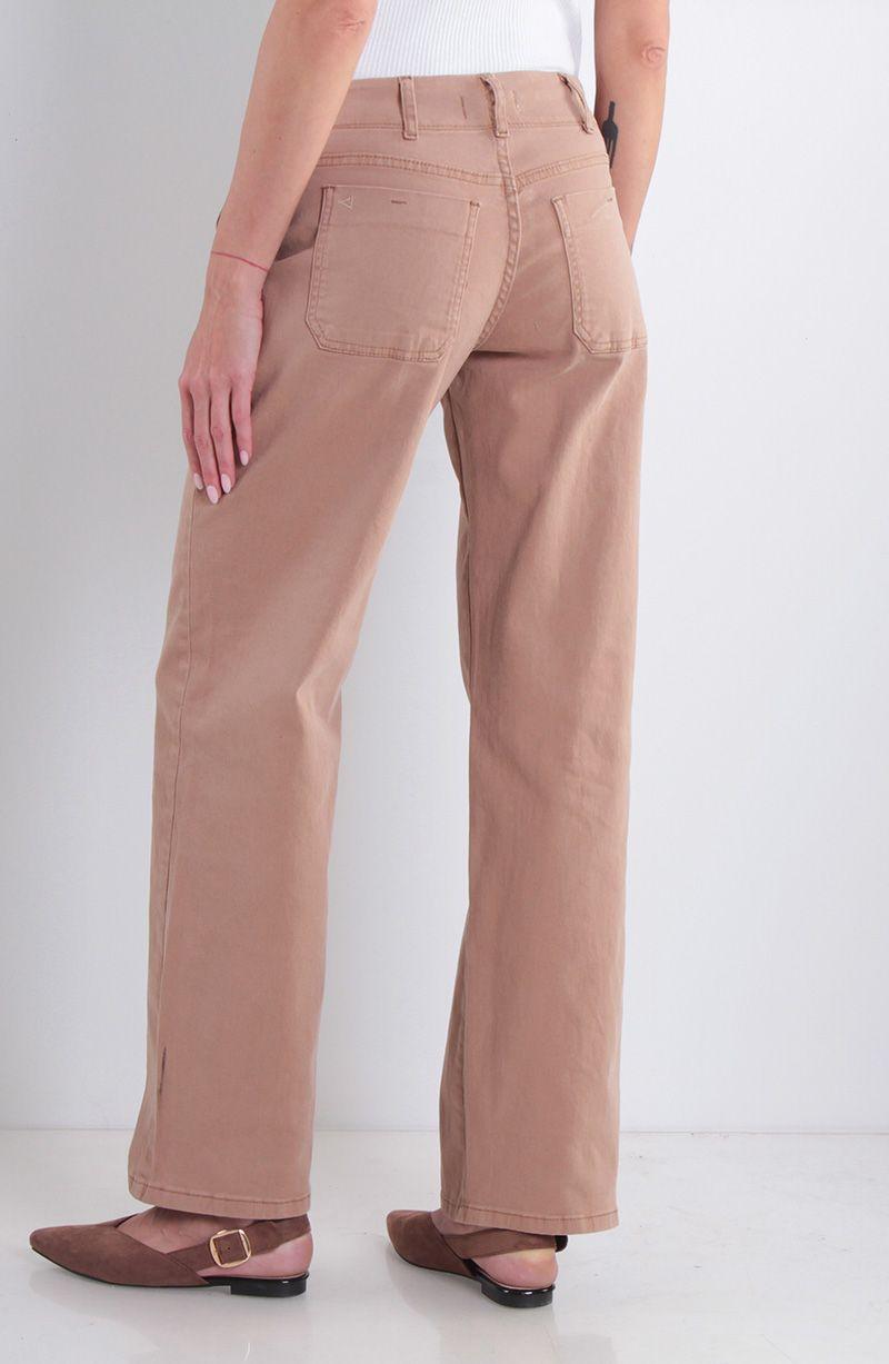 Jeans Cargo Wide Leg Tiro Alto Pretina Basica 1 Boton-6