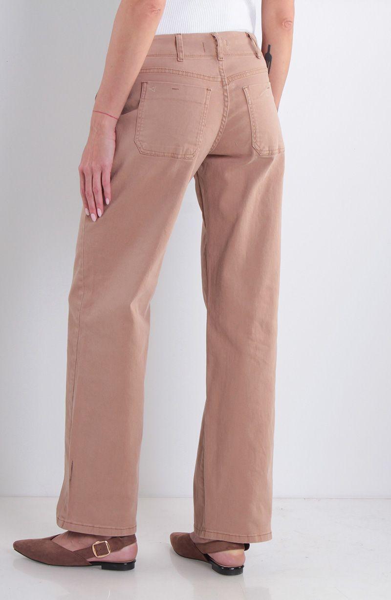 Jeans Cargo Wide Leg Tiro Alto Pretina Basica 1 Boton-6