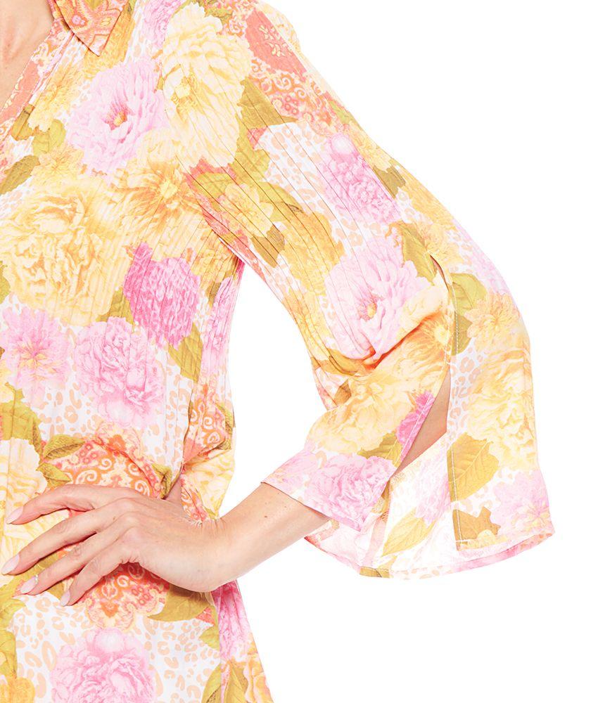 Blusa Plisada M 3/4 Estampada-3