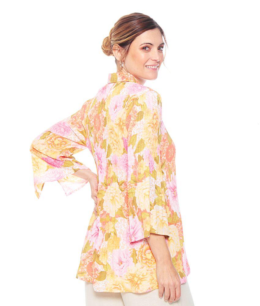Blusa Plisada M 3/4 Estampada-7