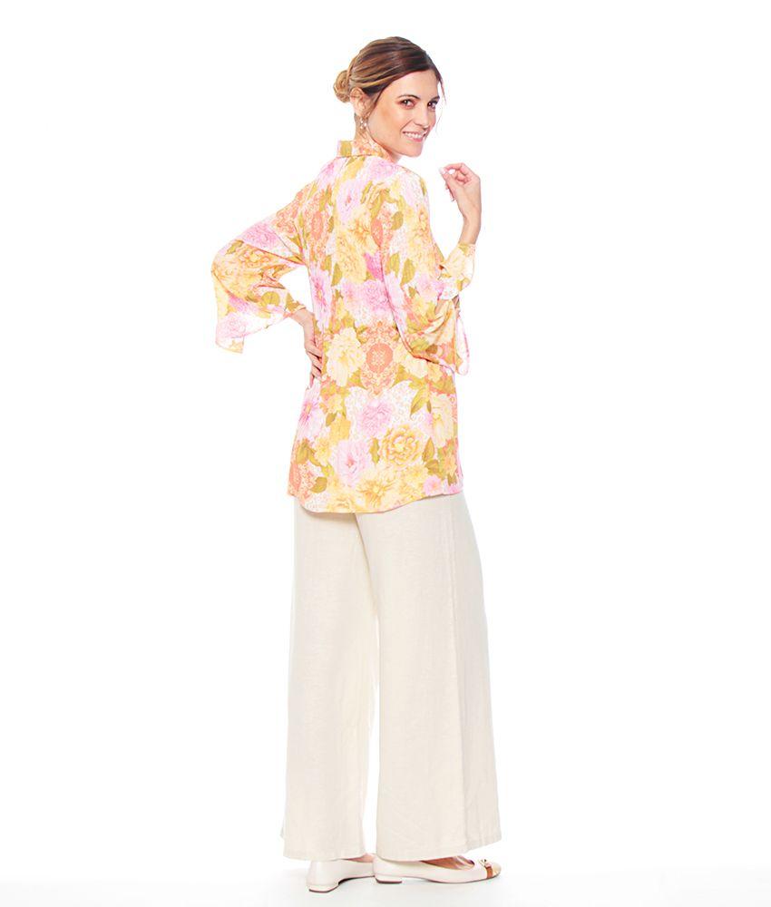 Blusa Plisada M 3/4 Estampada-8
