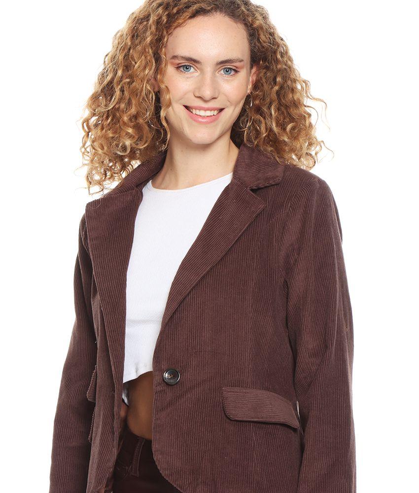 Blazer Cotele Con Forro Interno Con Bolsillos De Tapeta-0