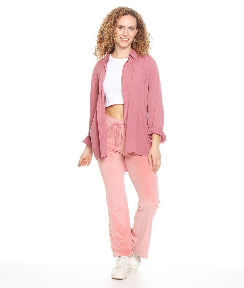 Pantalon Flare Solido Pretina Ajustable-4