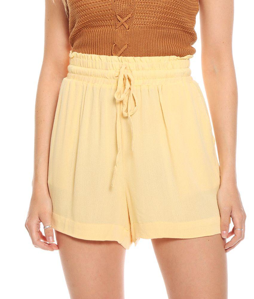 Short Solido Pretina Elasticada Con Pabilo Ajustable-3