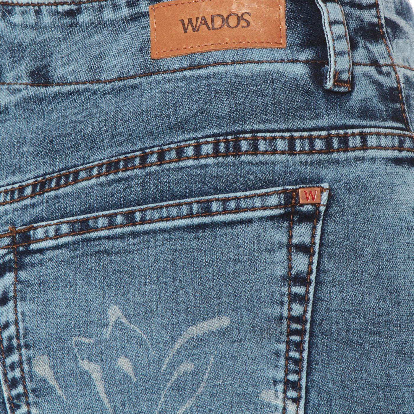 Jeans Wide Leg Tiro  Alto Print Pretina 1 Boton-8