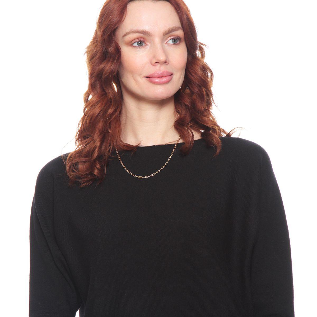 Conjunto Sweater M 3/4 Escote Redondo Y Pantalon Solido-5