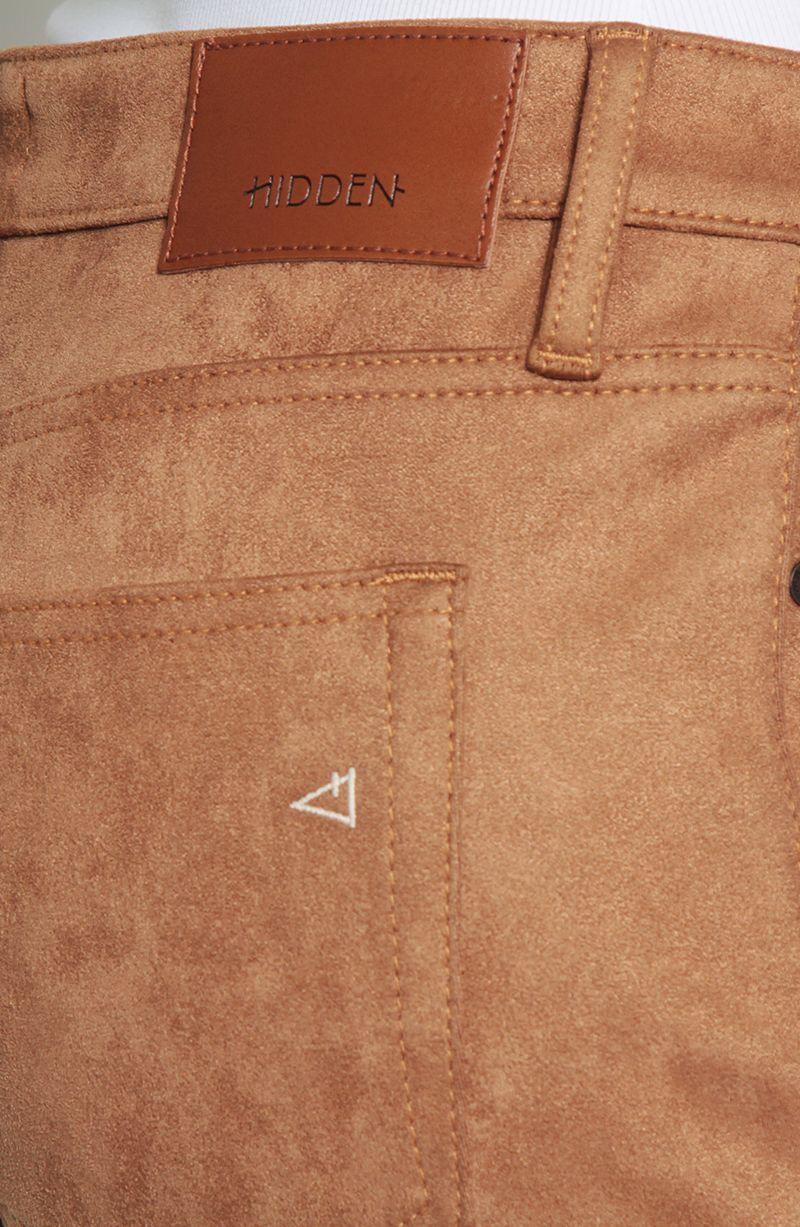 Pantalon Suede Recto Tiro Alto Pretina Basica    1 Boton-2