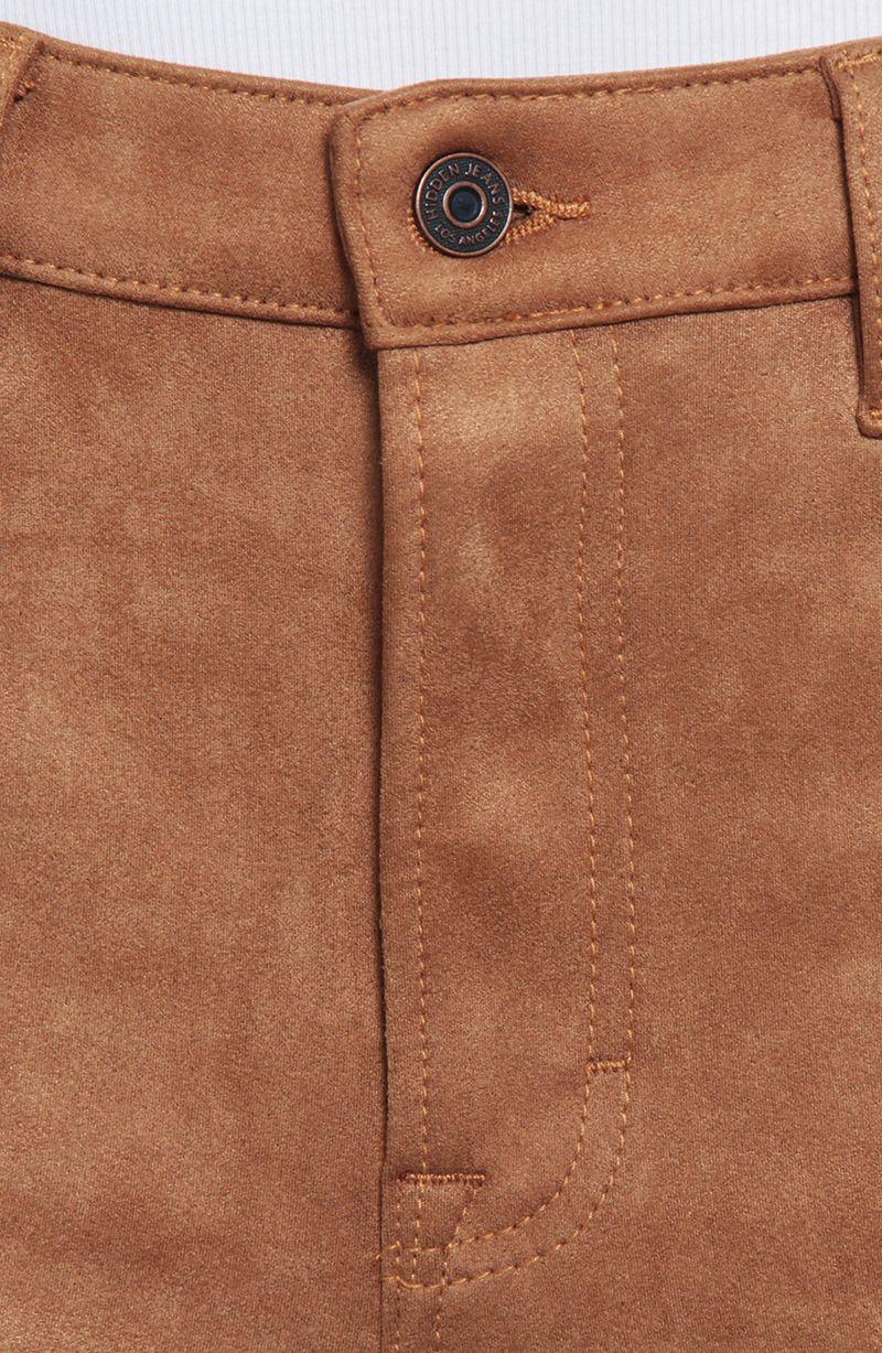 Pantalon Suede Recto Tiro Alto Pretina Basica    1 Boton-5