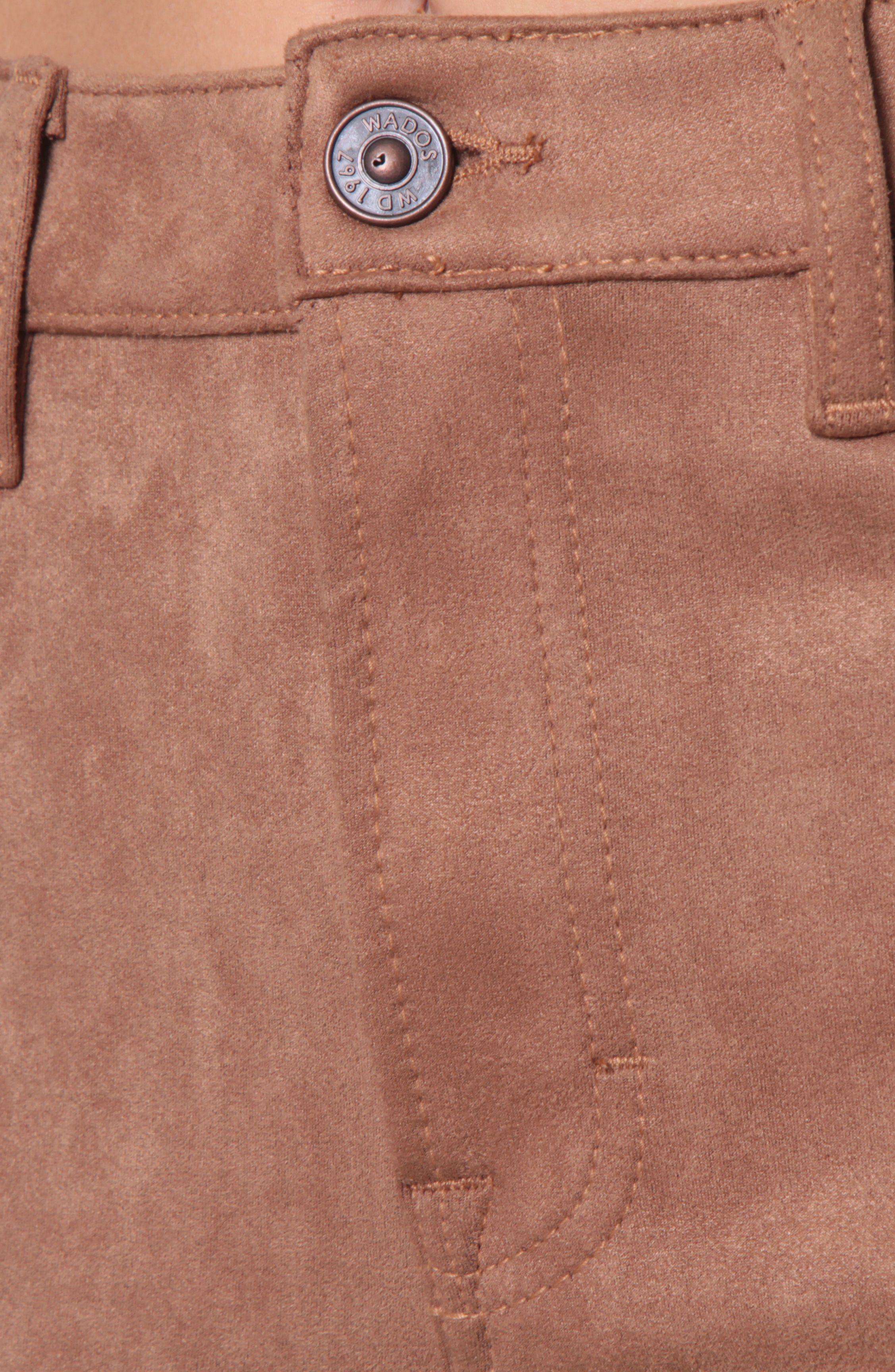 Pantalon Suede Recto Tiro Alto Pretina Basica    1 Boton-3