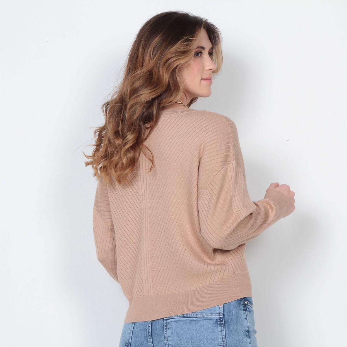 Sweater Manga Larga Solido-6