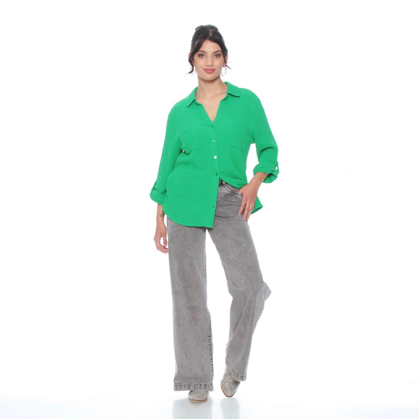 Blusa Manga Larga Solida-2