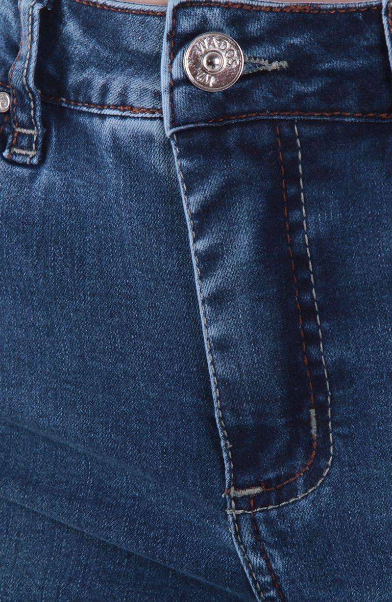 Jeans Wide Leg Tiro Alto Pretina Basica 1 Boton-1