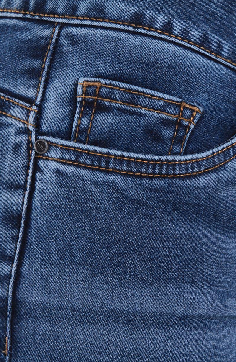 Jeans Recto Tiro Bajo Pretina Basica 1 Boton-4