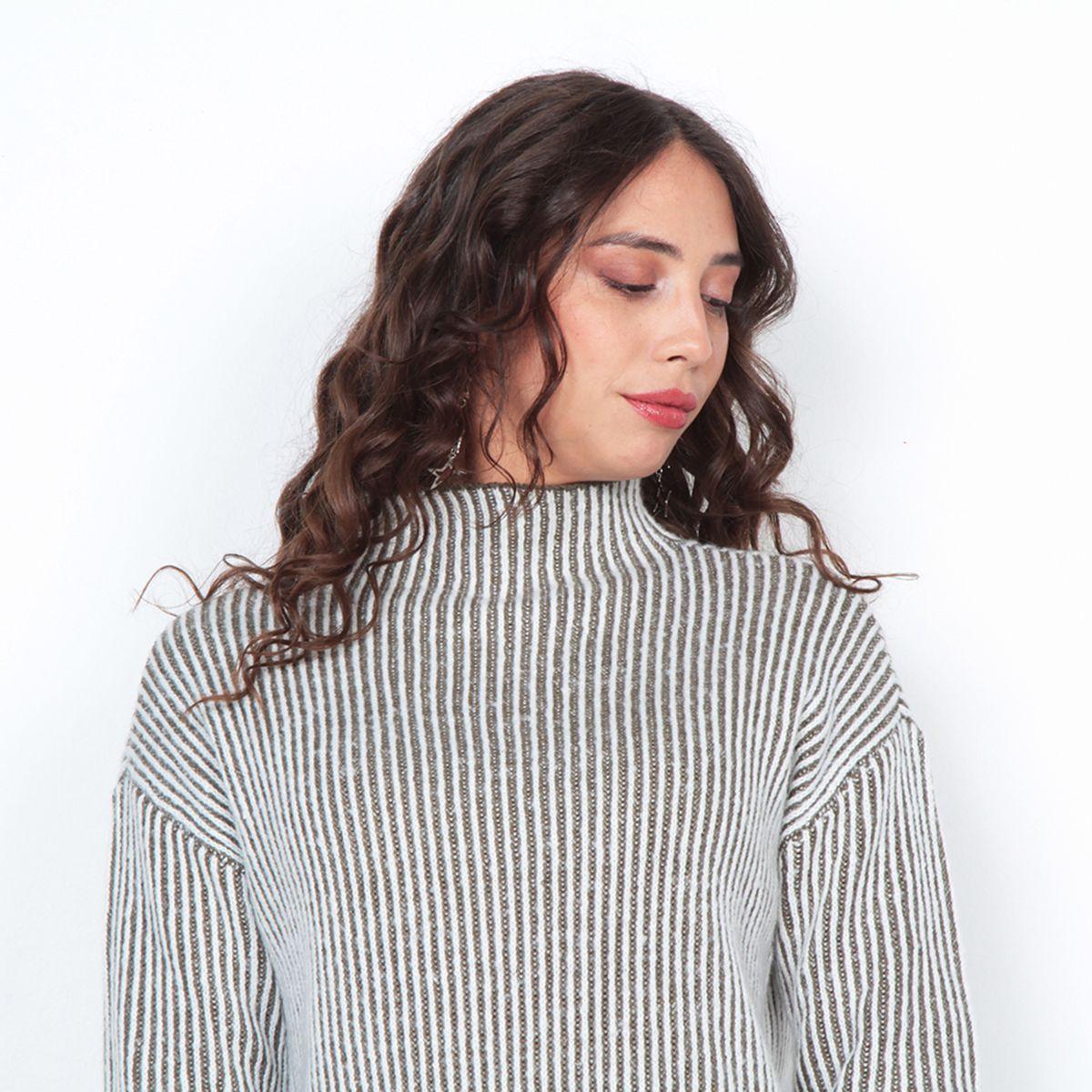 Sweater Con Cuello Alto Manga Larga-2