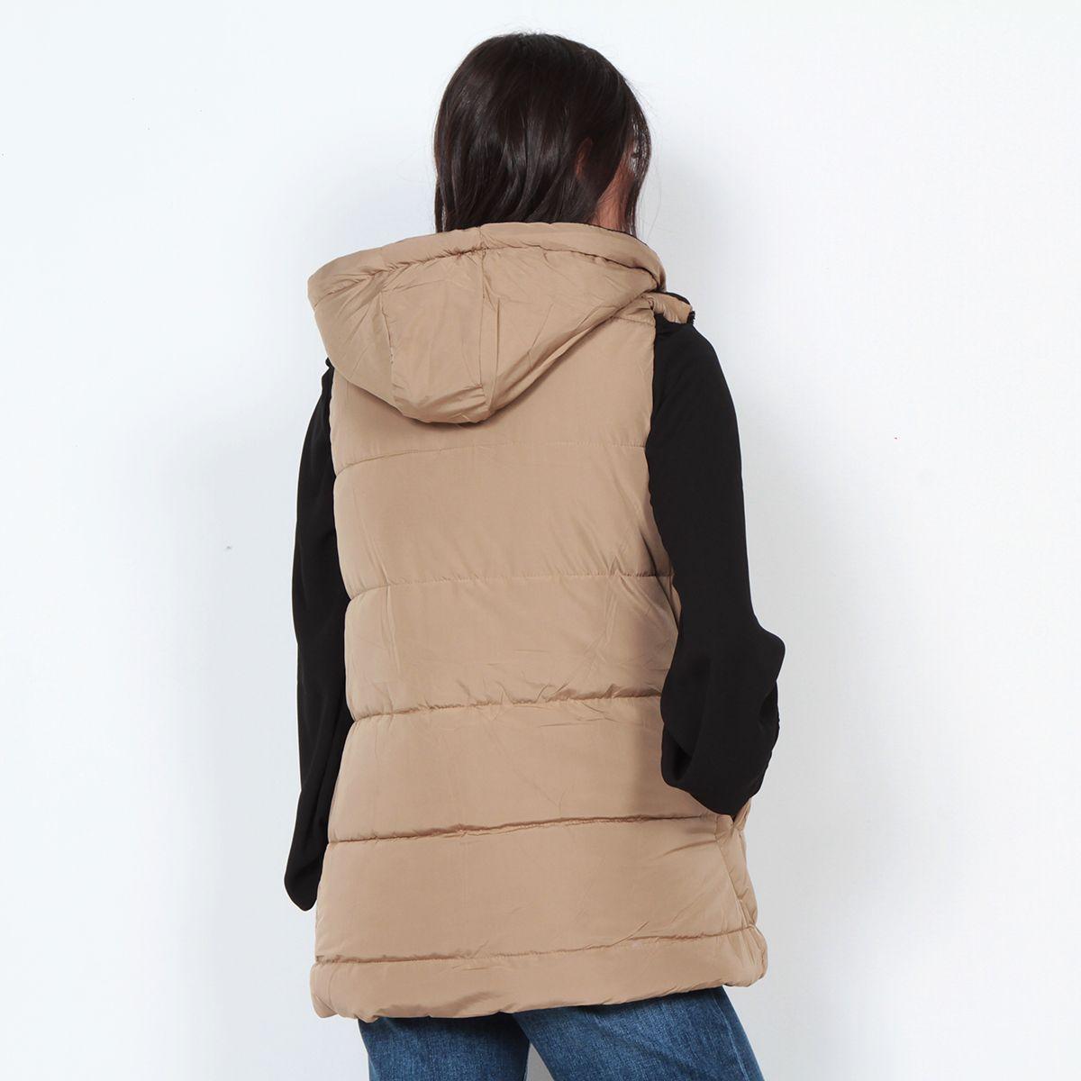 Parka Sin Manga Reversible Con Capucha-1