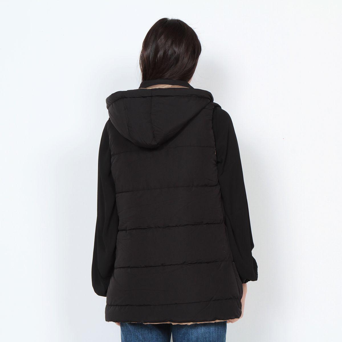 Parka Sin Manga Reversible Con Capucha-5