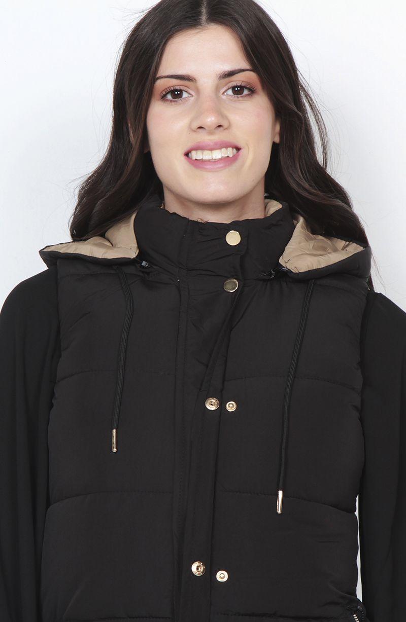 Parka Sin Manga Reversible Con Capucha-2