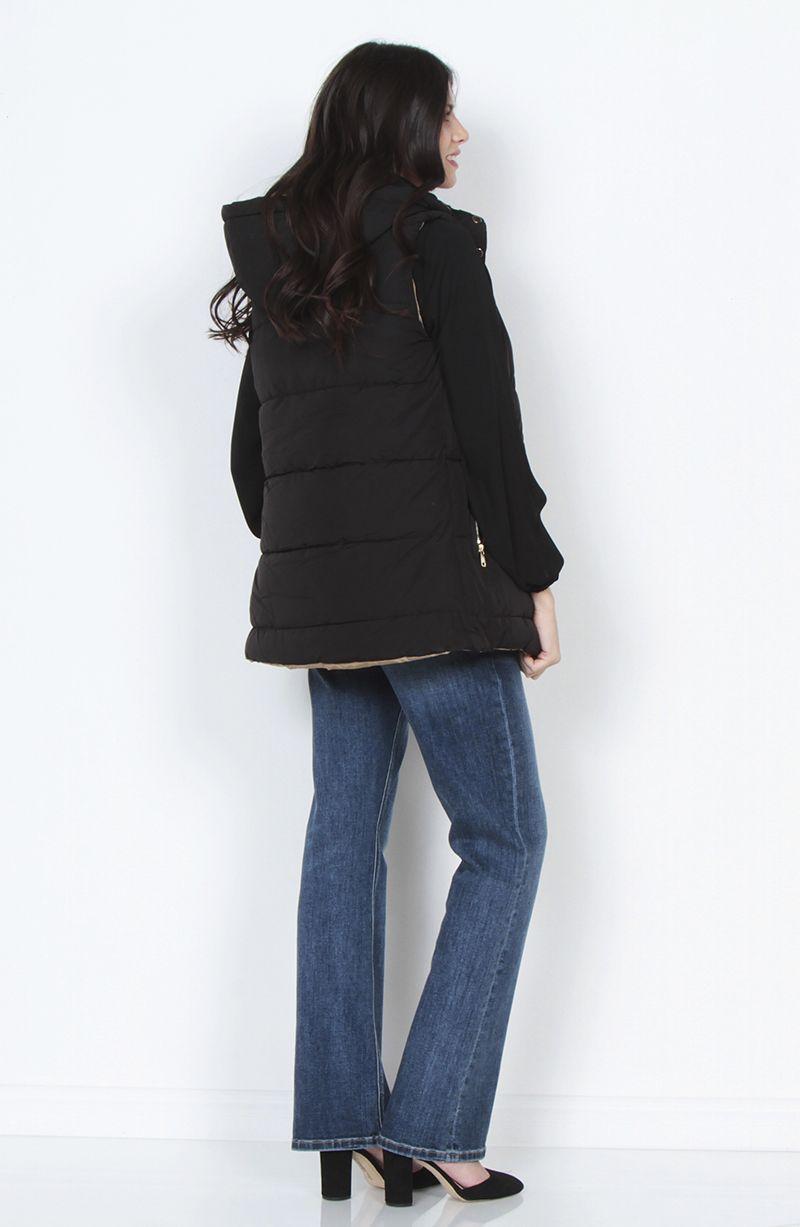 Parka Sin Manga Reversible Con Capucha-6