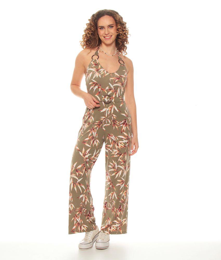 Enterito Estampado Con Lazo En Cintura Y En Cuello Con Aplicacion.-0