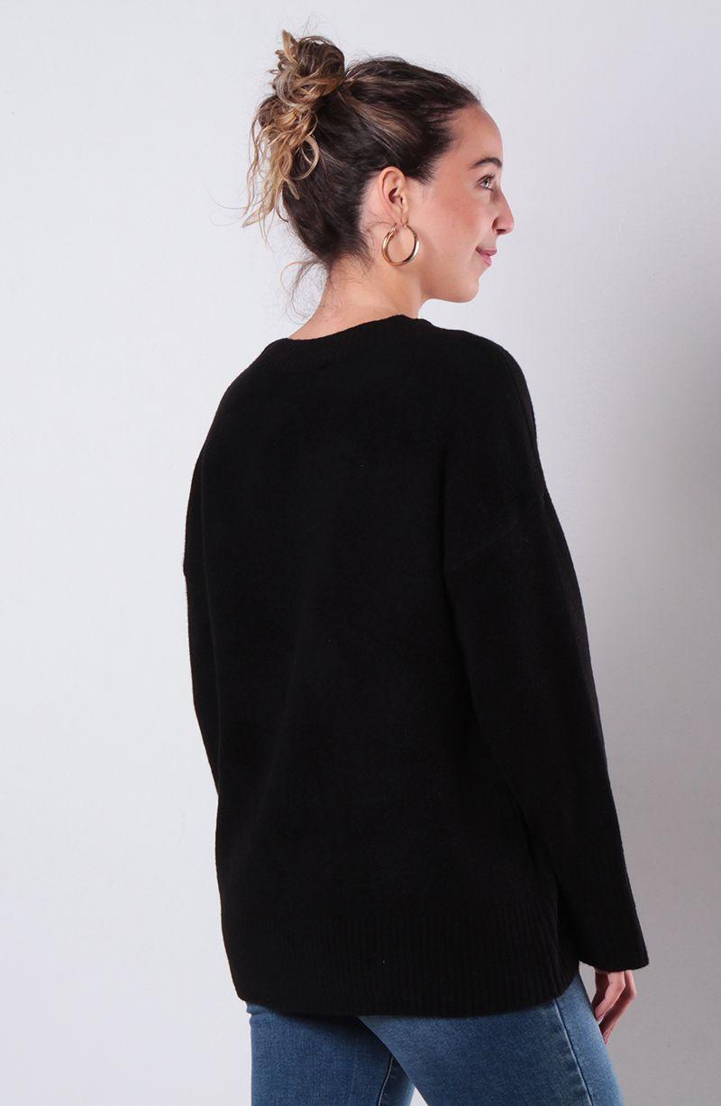 Sweater Manga Larga Escote V-2