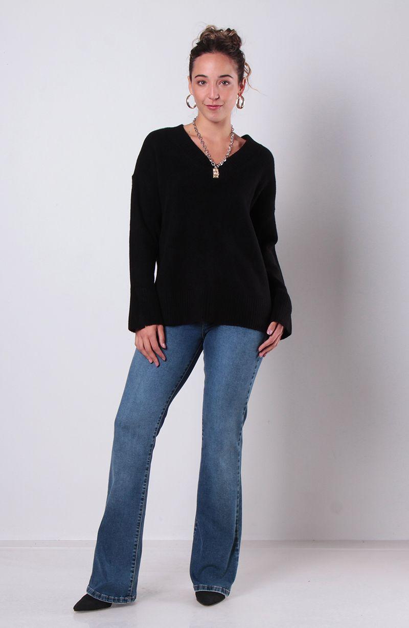 Sweater Manga Larga Escote V-4