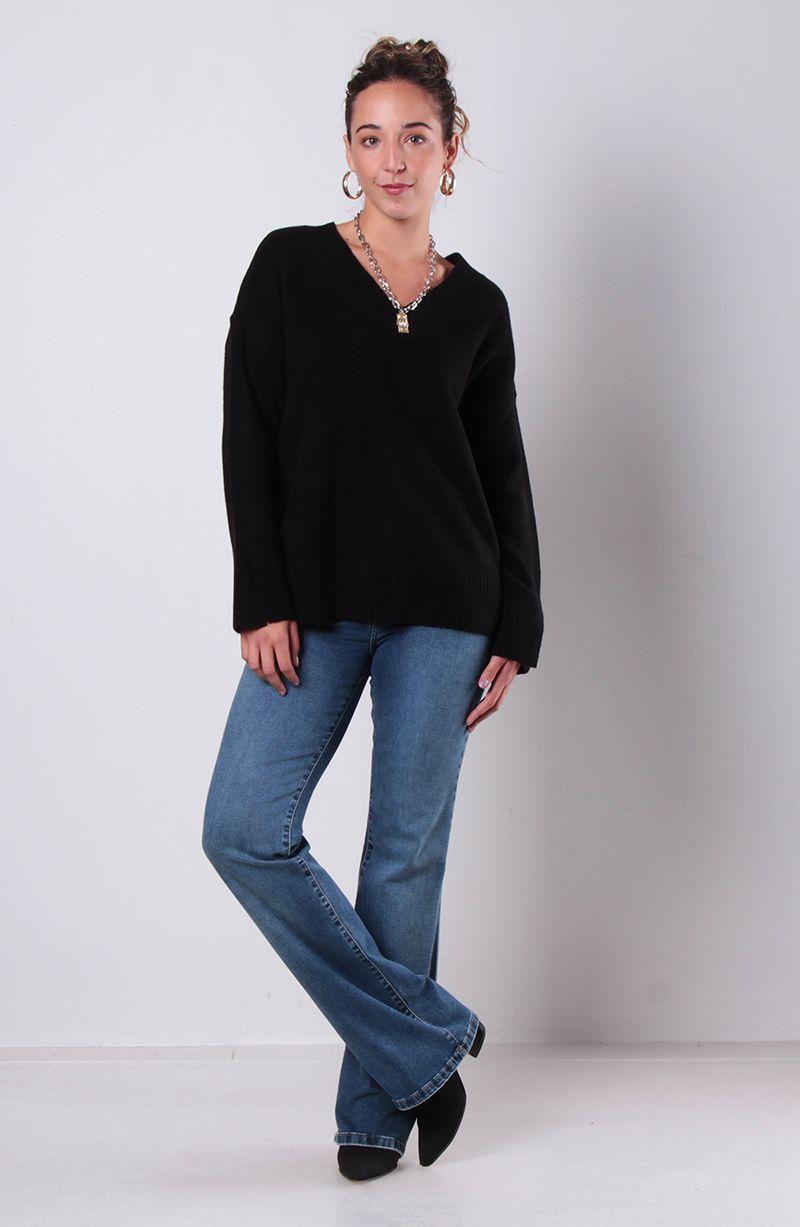 Sweater Manga Larga Escote V-5