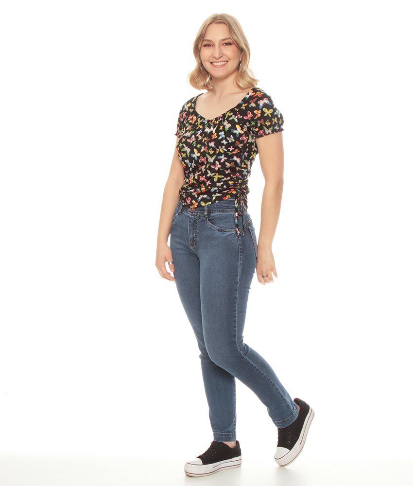 Polera Manga Corta Estampada Detalle Costado-4