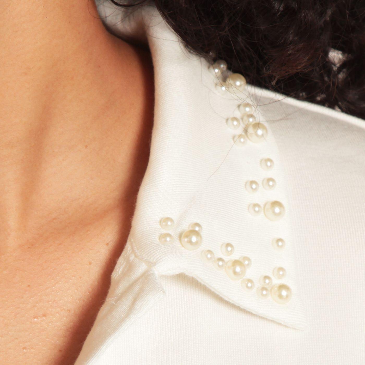 Blusa Manga Larga Aplicacion Abotonada En Delantera-6