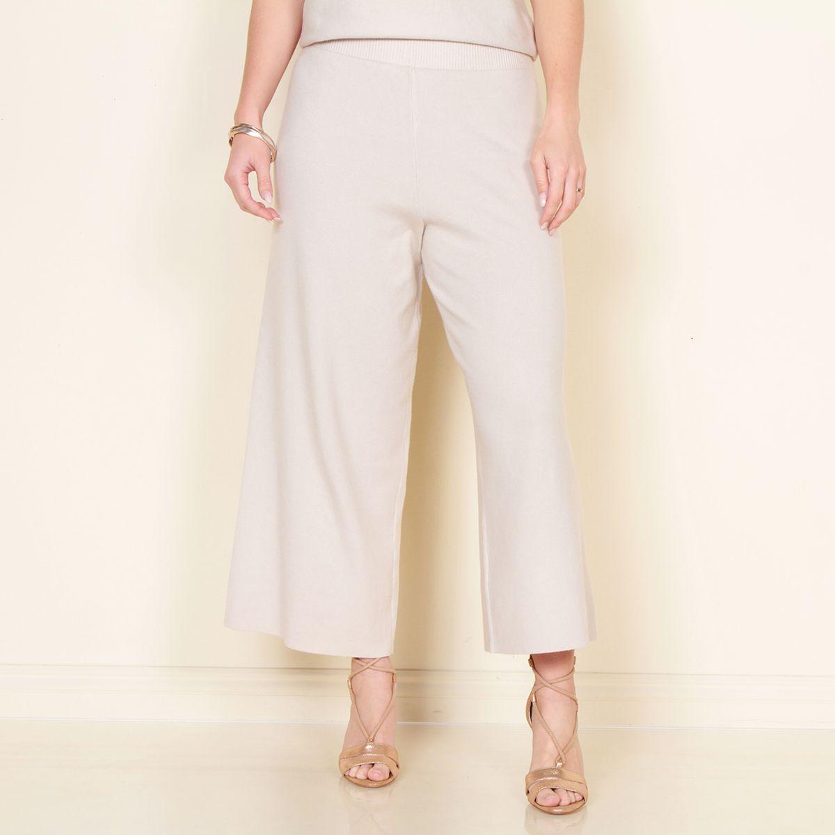 Pantalon Tejido Wide Leg Tiro Alto Pretina Elasticada-2