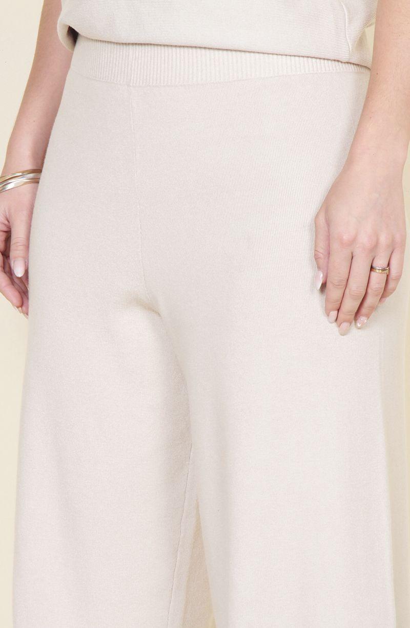 Pantalon Tejido Wide Leg Tiro Alto Pretina Elasticada-5