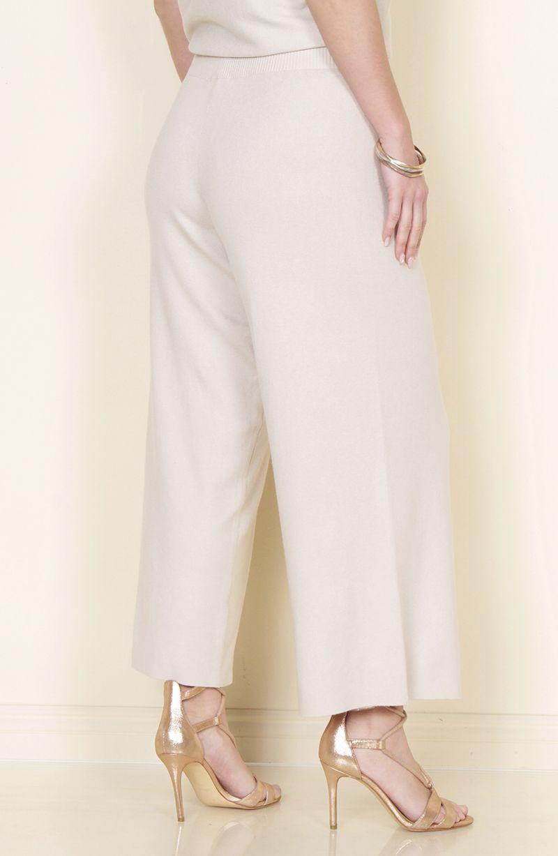 Pantalon Tejido Wide Leg Tiro Alto Pretina Elasticada-4