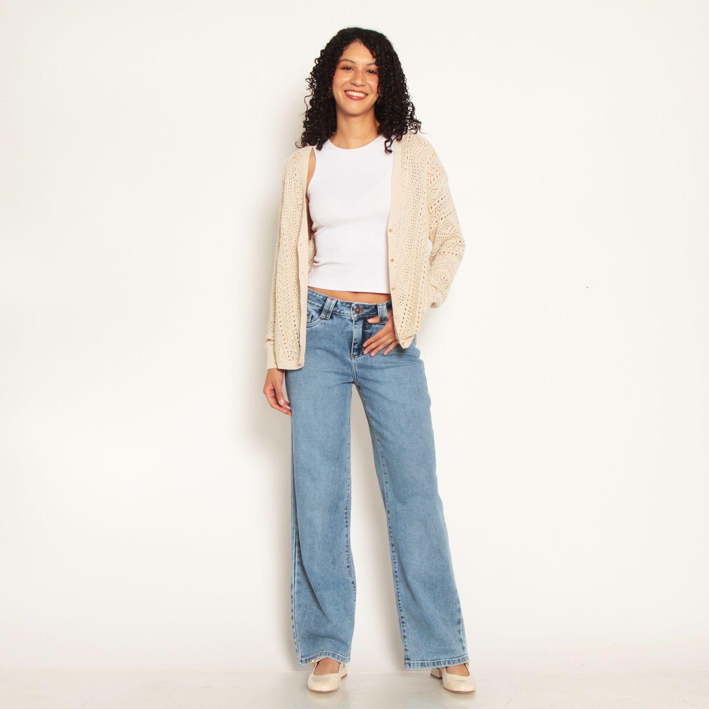 Chaleco Manga Larga Escote V Abotonado En  Delantero-2